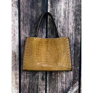 NEW JUAN ANTONIO cayman & bison purse in brown